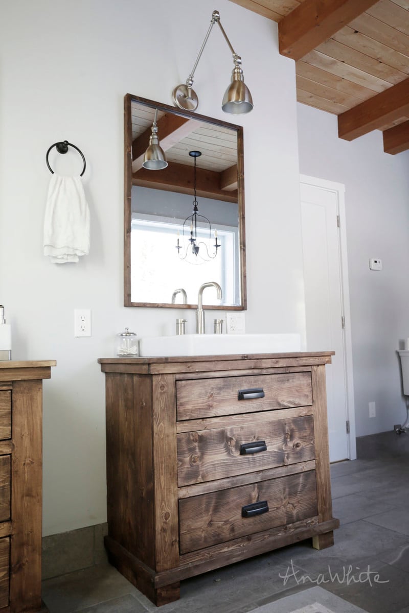 Ana White Rustic Bathroom Vanities Diy Projects